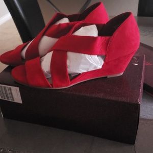 Strappy Wedge Dress Shoes - NEVER WORN
